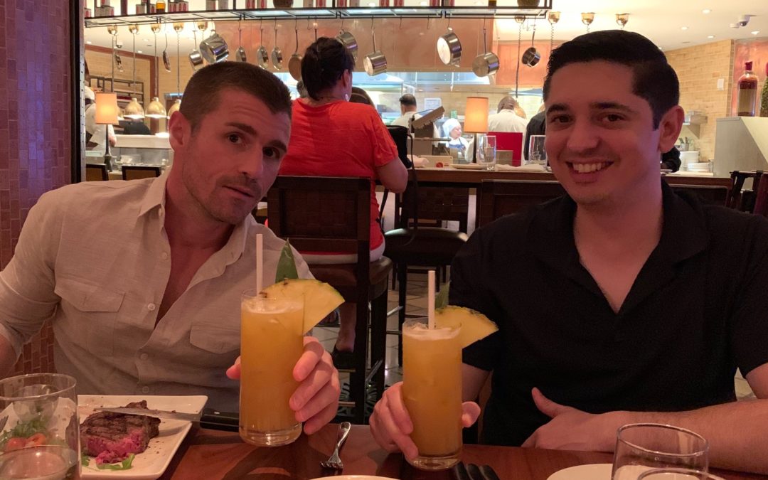 The beginning of the night/drinking